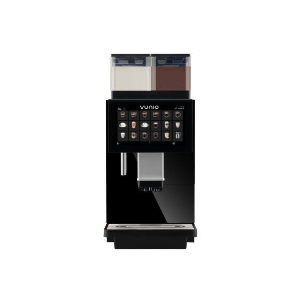 Aparat Espressor automat PROFESIONAL cu racord apă – Dual Boiler + 2 containere pudră – Yunio by Dr. Coffee X100