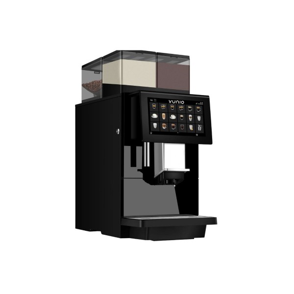 Aparat Espressor automat PROFESIONAL cu racord apă – Dual Boiler + 2 containere pudră – Yunio by Dr. Coffee X100