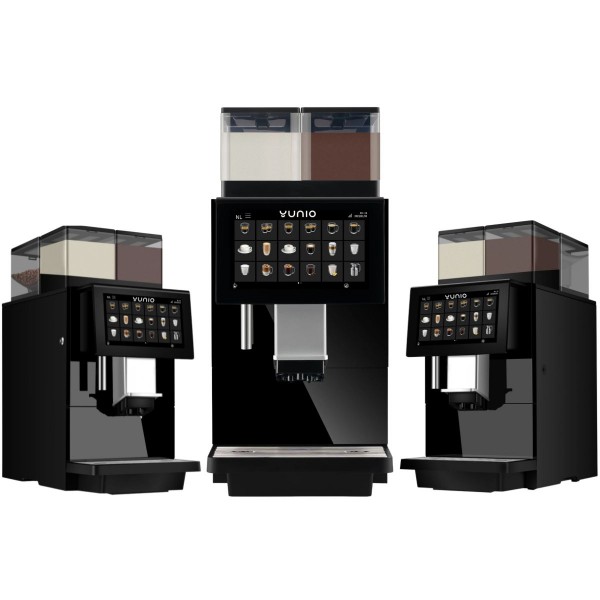 Aparat Espressor automat PROFESIONAL cu racord apă – Dual Boiler + 2 containere pudră – Yunio by Dr. Coffee X100