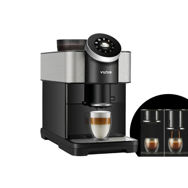 Aparat Profesional de Cafea Automat pentru Casa si Birouri Mici -  Yunio by Dr. Coffee H2 - Cafea de specialitate, simplu de preparat.