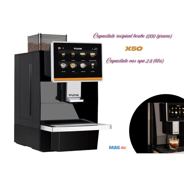 Aparat Espressor Profesional Automat pentru HoReCa & Office - Yunio by Dr. Coffee X50 - Performanta profesionala pentru locatii in care fiecare cafea conteaza