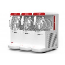 Granitor profesional Ugolini Icon 3/3 cu trei vase de 2.8 litri fiecare. Capacitate totală 8.4 litri. Ideal pentru creme reci, sorbeturi, smoothie-uri și granité. Funcție Zi/Noapte
