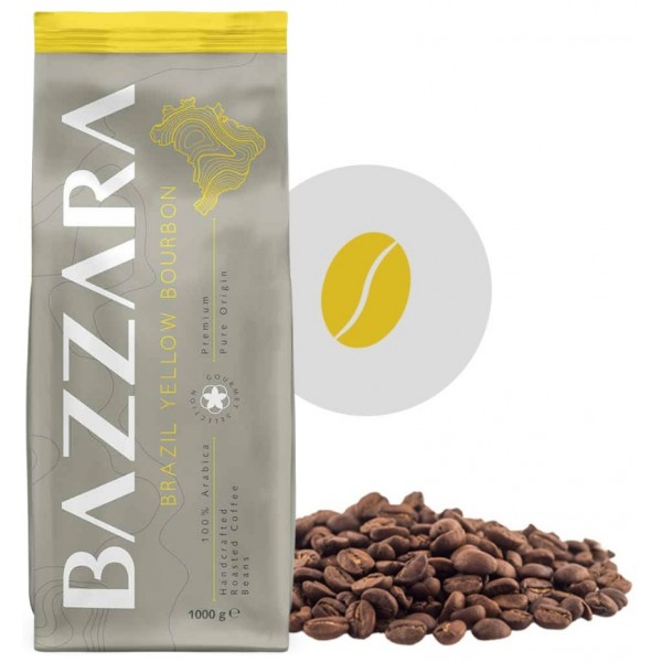 Cafea Boabe Brazil Yellow Bourbon – 100% Arabica de origine pură 1kg