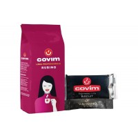 Cafea Boabe COVIM Rubino 1kg Espresso Italian pentru Espressor Pachet Coffee Break cu Biscuiti si Zahar
