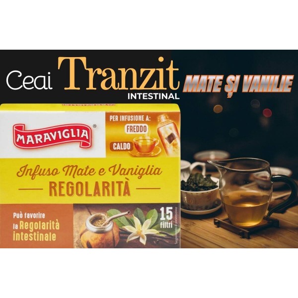 Ceai infuzie Ristora Maraviglia cu Mate și Vanilie (Regolarita) 15 pliculete-Tranzit indestinal