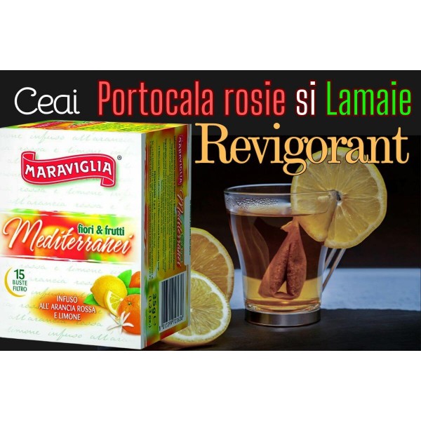 Ceai infuzie Ristora Maraviglia cu Portocala Rosie si Lamaie (Mediterranei) 15 pliculete-Revigorant