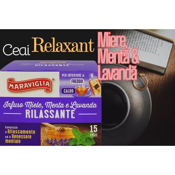 Ceai infuzie Ristora Maraviglia cu Miere, Menta si Lavanda (Rilassante) 15 pliculete-Relaxant
