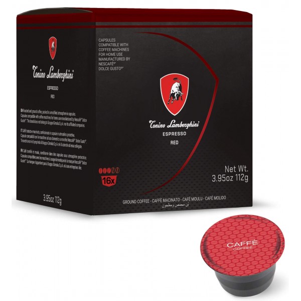 Capsule Cafea Tonino Lamborghini Red Blend Compatibile Dolce Gusto 16 Capsule