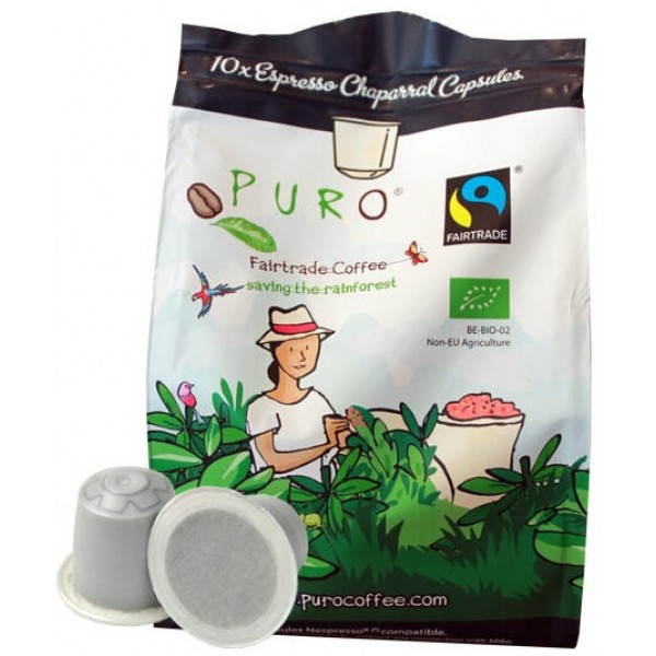 Capsule Cafea Bio Puro Bio Chaparral Compatibile Nespresso 10 Capsule