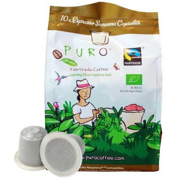 Capsule Cafea Bio Puro Bio Savanna Compatibile Nespresso 10 Capsule