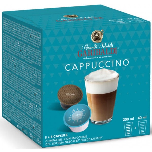 Capsule Garibaldi Cappuccino – compatibile Dolce Gusto, 16 capsule