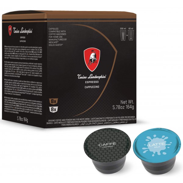 Capsule Cafea Tonino Lamborghini Cappuccino Compatibile Dolce Gusto 16 Capsule