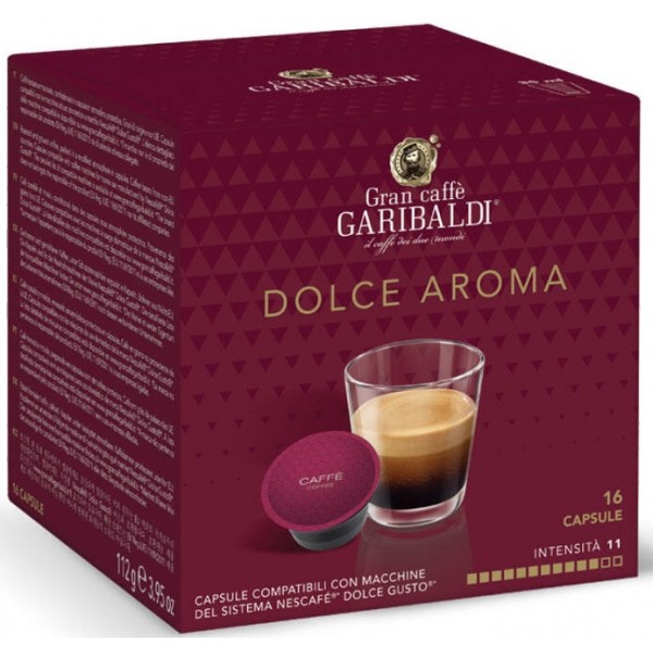 Capsule Garibaldi Dolce Aroma – Compatibile Dolce Gusto, 16 Capsule