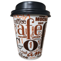 Set 50 Pahare Carton Cafea 6 oz (180 ml) + 50 Capace 80 mm SIBA CoffeeLine, pentru băuturi calde takeaway