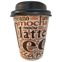 Set 50 Pahare Carton Cafea 8 oz (234 ml) + 50 Capace 80 mm SIBA CoffeeLine, pentru băuturi calde takeaway