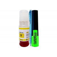 Set Flacon Cerneala Compatibila Canon GI46, 1x140ml Yellow, Pix cu mecanism si Textmarker Flasher