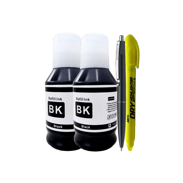 Set Flacone Cerneala Compatibila Canon GI46, 2x170ml Black, Pix Schneider si Textmarker Non Toxic