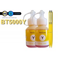 Set Cartus Cerneala Speed Compatibil Brother 2x BT5000Y Galben 10000 pagini cu 2x Pix Schneider 