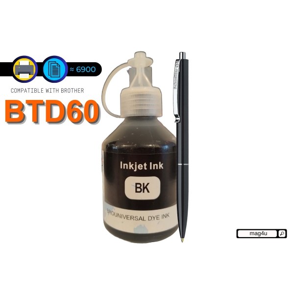 Set Cartus Cerneala Speed Compatibil Brother 1x BTD60BK Negru 6900 pagini cu Pix Schneider