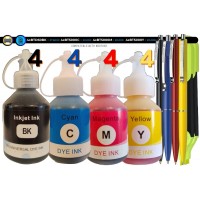 Set Cartus Cerneala Speed Compatibil Brother 4x BTD60BK Negru, 4x BT5000C Cyan, 4x BT5000M Magenta, 4x BT5000Y Galben 87600 pagini cu 4x Pix Schneider si 2x Textmarker Schneider