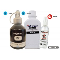 Set Compatibil Brother BDT60BK Cartus Cerneala cu picurator 6500pagini + Flacon Cerneala InkMate 500ml si Dezinfectant ALCHOSEPT 100ml-Pentru Mâini
