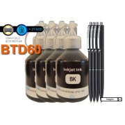 Set Cartus Cerneala Speed Compatibil 4xBTD60BK Negru 27600 pagini si 4xPix Schneider