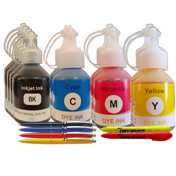 Set Cartus Cerneala Speed Compatibil 4xBT6000BK Negru 2xBT5000C Cyan 2xBT5000M Magenta 2xBT5000Y Galben 57600 pagini, 4xPix Schneider si 2xTextmarker Non Toxic