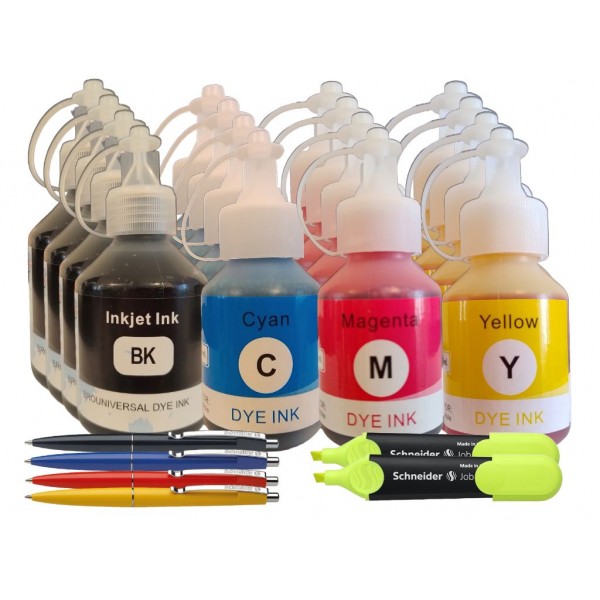 Set Cartus Cerneala Speed Compatibil 4xBT6000BK Negru 4xBT5000C Cyan 4xBT5000M Magenta 4xBT5000Y Galben 87600 pagini, 4xPix Schneider si 2xTextmarker Schneider