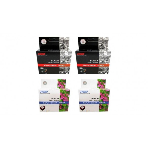 Pachet cartuse cerneala Speed CC654AE 901XL x2 negru CC656AE 901 x2 color HP