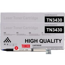 Set 2x Cartuse Toner Non OEM compatibil Brother TN3430 Negru 16000 pagini cu Roller DeLuxe si CD-R Maxell 