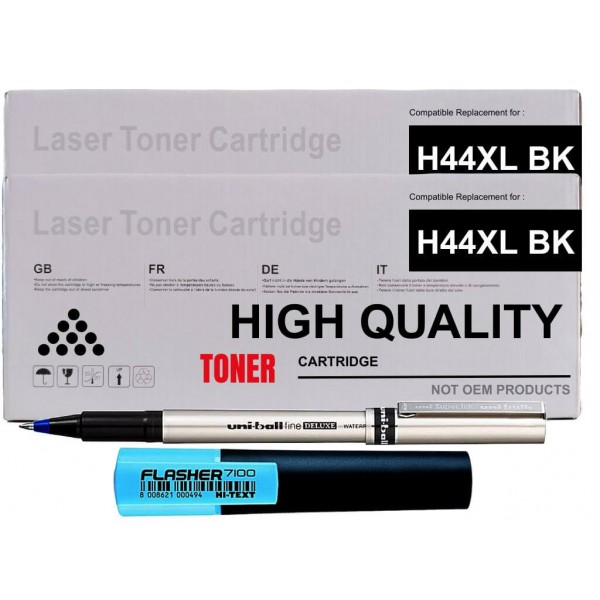 Set Toner Speed compatibil HP44XL, 2xCF244XL, Negru 4000 pagini, Roller DeLuxe si Textmarker Flasher