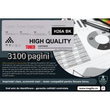 Set Cartus Toner Compatibil HP26A, CF226A Negru 3100pagini, Pix Xball si Textmarker Flasher