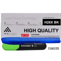Set Cartus Toner Compatibil (HP26X) 1xCF226X Negru, 1x9000pagini, 4xPix Radius si 1xTextmarker Schneider