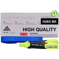 Set Cartus Toner Compatibil (HP26X) 4xCF226X Negru, 4x9000pagini, 4xPix Radius si 2xTextmarker Schneider
