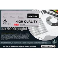 Set Cartus Toner Compatibil (HP26X) 4xCF226X Negru, 4x9000pagini, 4xPix Radius si 2xTextmarker Schneider