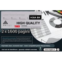 Set Cartus Toner Compatibil HP(30A) 2xCF230A Negru, 2x1600pagini, 2xPix Schneider si Textmarker Flasher