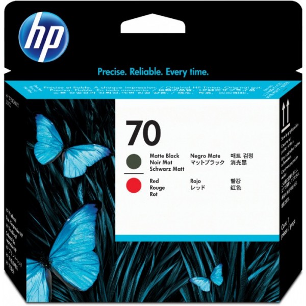 Cap de printare Original HP70, C9409A Negru mat si rosu, 12ml
