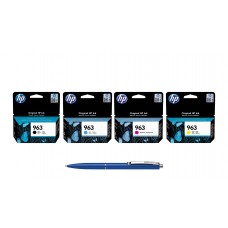 Pachet MAG4U Cartuse Cerneala Originale 1 buc 3JA26AE (963) Black 1 buc 3JA23AE Cyan 1 buc 3JA24AE Magenta 1 buc 3JA25AE Yellow si Pix Schneider