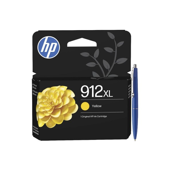 Set Cartus Cerneala Original HP 912XL 3YL83AE Galben 825 pagini 9.9ml cu Pix Schneider