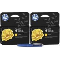 Set 2x Cartuse HP 912XL Galben Originale 3YL83AE + 2x Pix Schneider
