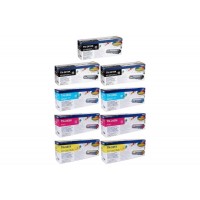 Set Cartuse Toner Brother Original 3x TN241BK Negru, 2x TN245C Cyan, 2x TN245M Magenta, 2x TN245Y Galben, 20700 Pagini si stick USB