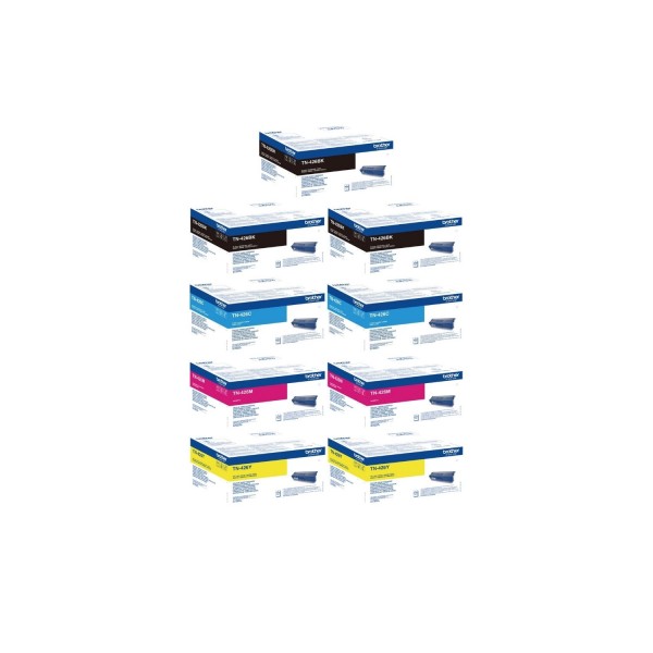 Set Cartuse Toner Brother Original 3x TN426BK Negru, 2x TN426C Cyan, 2x TN426M Magenta, 2x TN426Y Galben, 66000 Pagini si stick USB