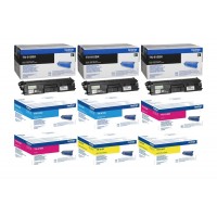 Set Cartuse Toner Brother Original 3x TN910BK Negru, 2x TN910C Cyan, 2x TN910M Magenta, 2x TN910Y Galben, 81000 Pagini si stick USB