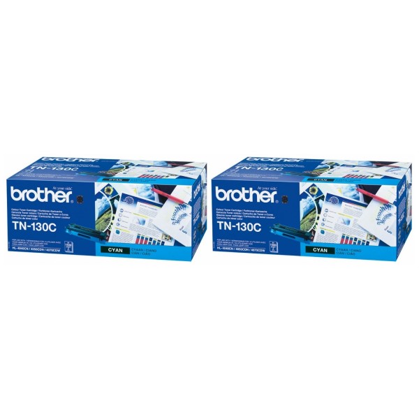 Set Cartuse Toner Brother Original 2x TN130C Cyan 3000 Pagini si stick USB