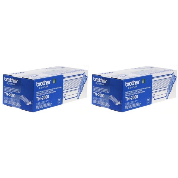 Set Cartuse Toner Brother Original 2x TN2000 Negru 5000 Pagini si stick USB