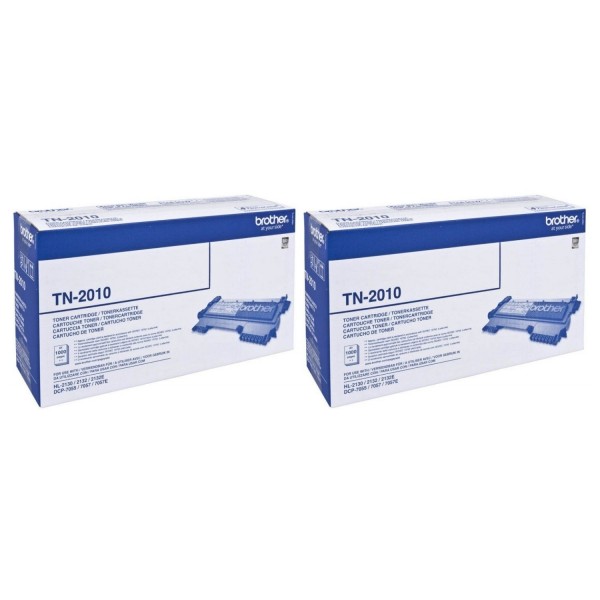 Set Cartuse Toner Brother Original 2x TN2010 Negru 2000 Pagini si stick USB
