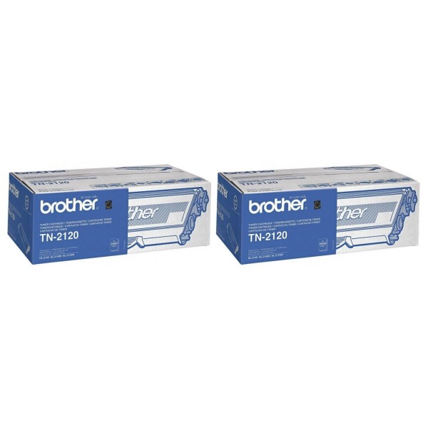 Set Cartuse Toner Brother Original 2x TN2120 Negru 5200 Pagini si stick USB