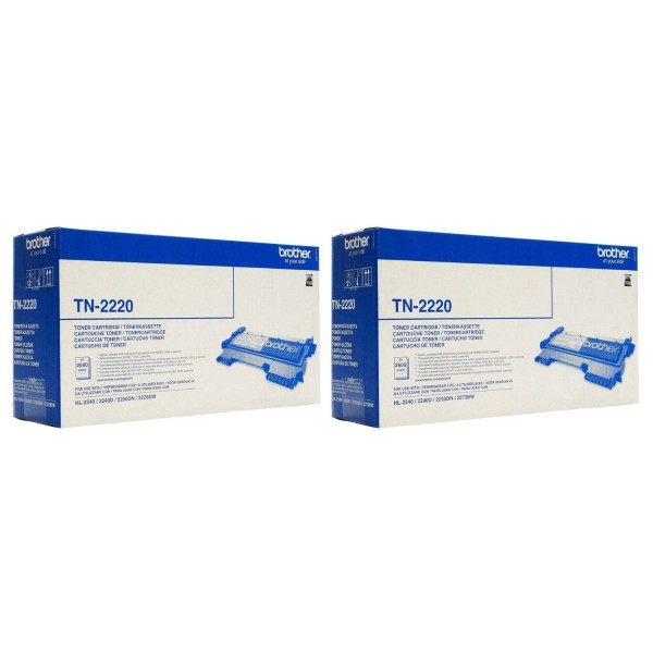 Set Cartuse Toner Brother Original 2x TN2220 Negru 5200 Pagini si stick USB