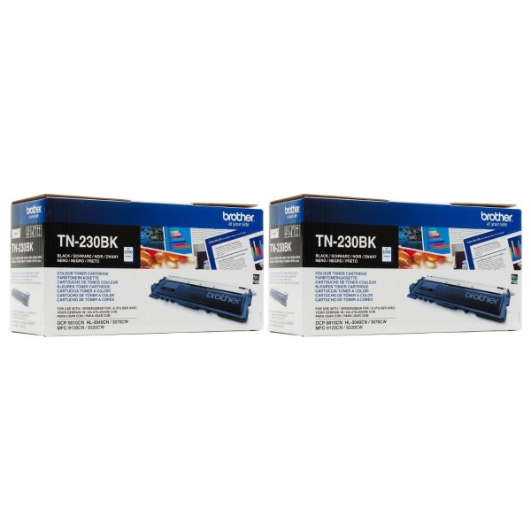 Set Cartuse Toner Brother Original 2x TN230BK Negru 4400 Pagini si stick USB
