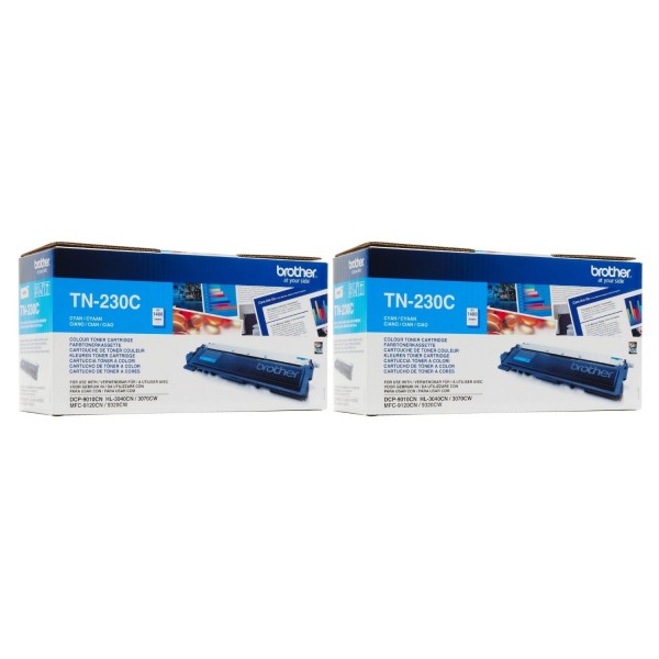 Set Cartuse Toner Brother Original 2x TN230C Cyan 2800 Pagini si stick USB